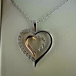 Sterling silver Heart Pendant Necklace